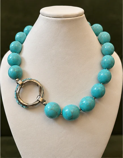 Collar de turqueza y alpaca · fotografía 1