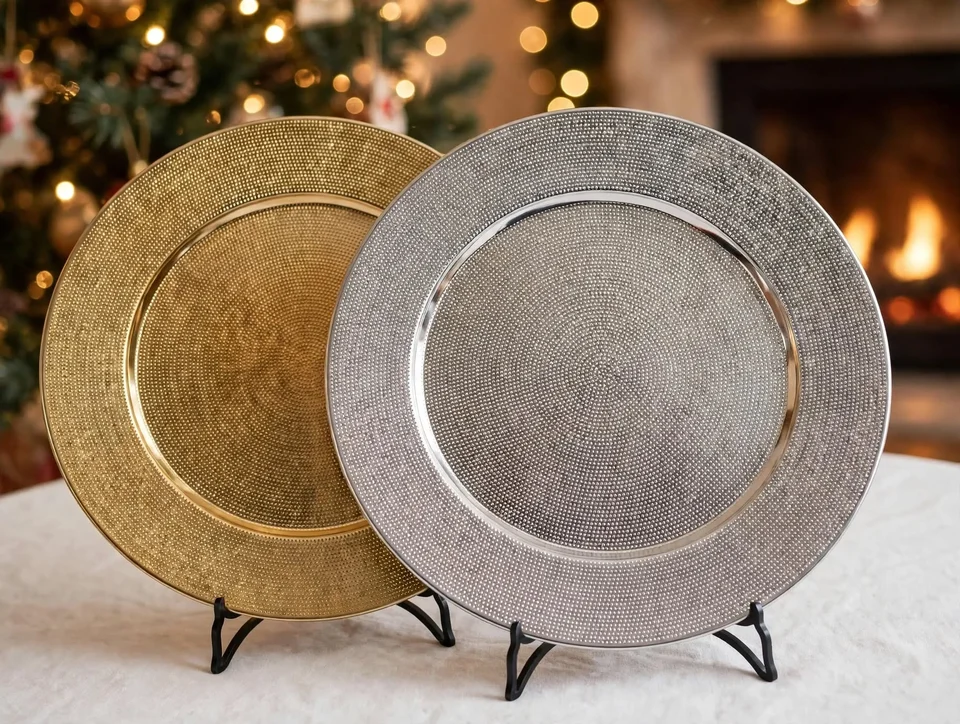 Plato de Sitio con Relieve Punteado - 33cm de Diámetro · fotografía 1